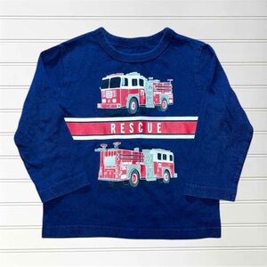 GAP EUC Fire Truck Long Sleeve Crewneck Shirt